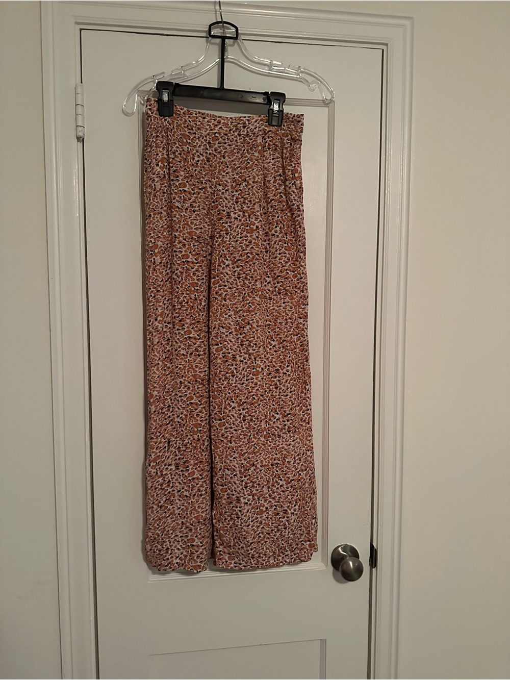 MINKPINK Leopard Print Wide Leg Pants - Rust, Cream & Black